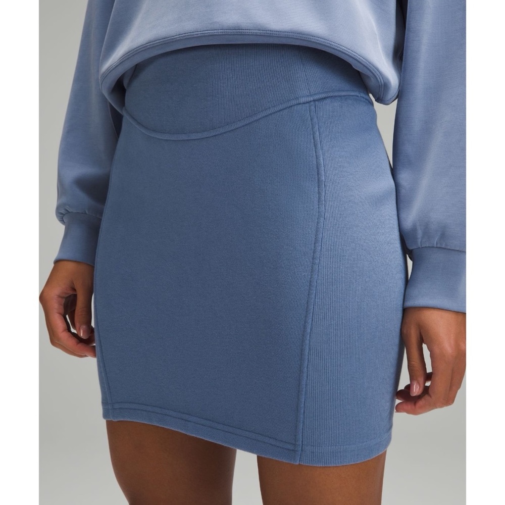 NWT Lululemon Scuba High Rise Mini Skirt Oasis Blue XS - Picture 4 of 8